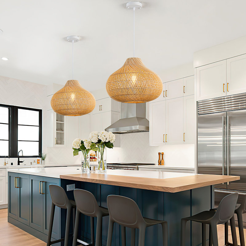 Bay Isle Home Stilwell 1 Light Kitchen Island Teardrop Pendant with